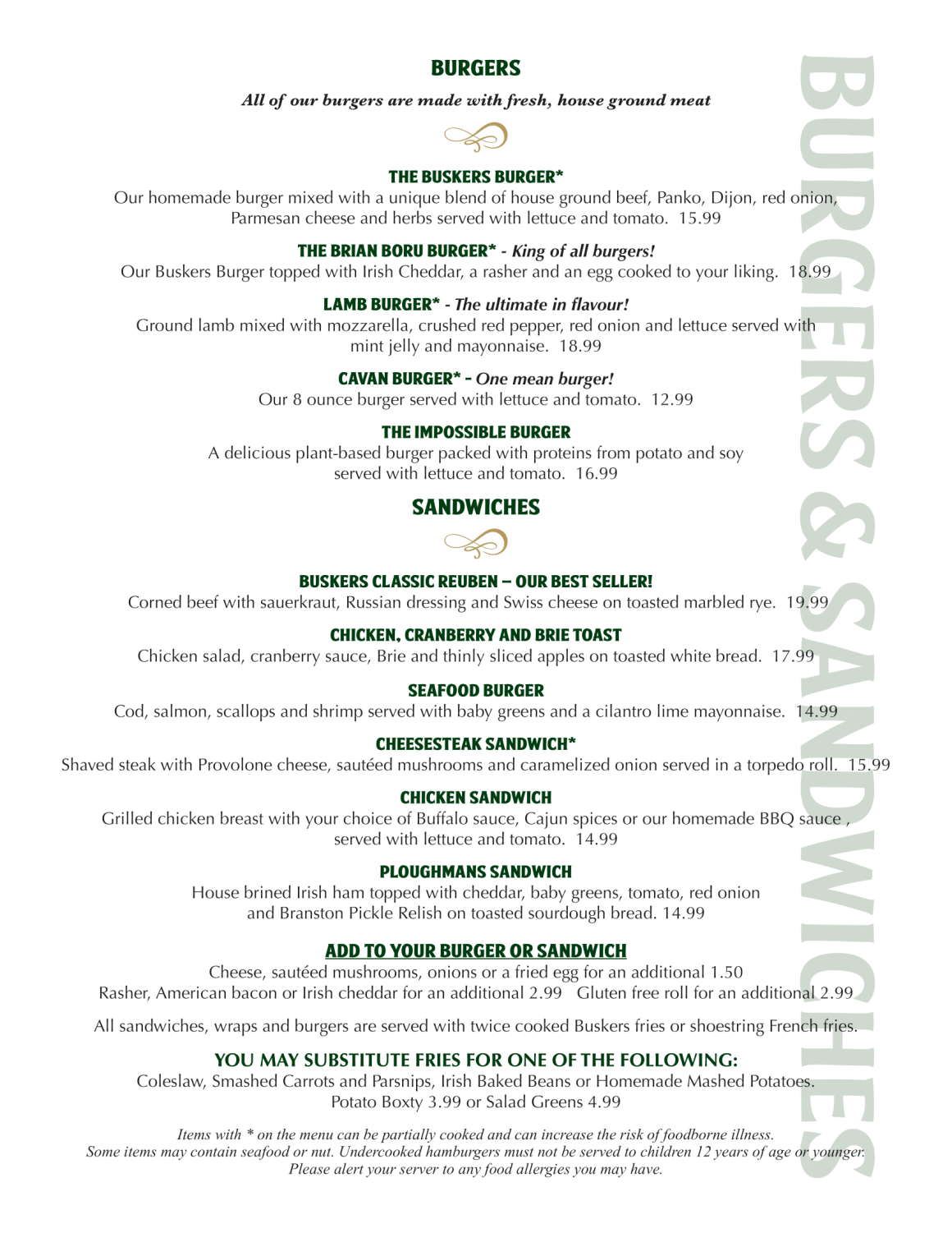 Food Buskers Pub Buskers Pub Food RI Irish Restaurants